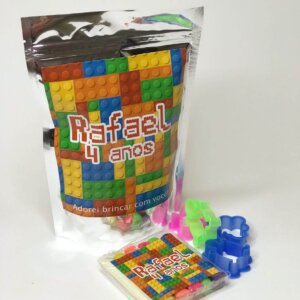 Saquinho Zip Personalizado com Kit Massinha (6 Cores)