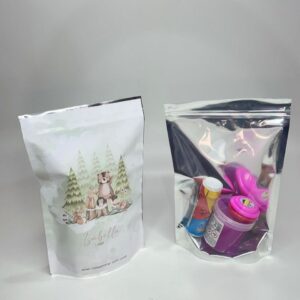 Kit de bolha de sabão, slime e ioiô no saquinho ZIP 30x20