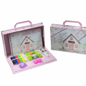Maleta Cartonada Atividades - Kit Massinha e Mini lápis de cor
