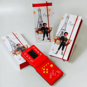 Kit Completo: Caixa Cartonada com Mini Game Retrô