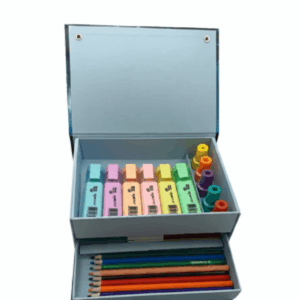 Maleta Gaveteiro - Kit Papelaria Completo (2 Andares)